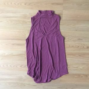 Express tank, mock choker neckline